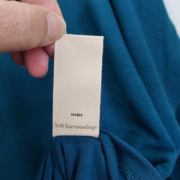 Soft Surroundings Madeline Draping Tunic Petite XS Caped Lagenlook V-Neck NEW - Picture 15 of 15